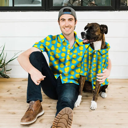 Matching Pet And Owner Button Shirt