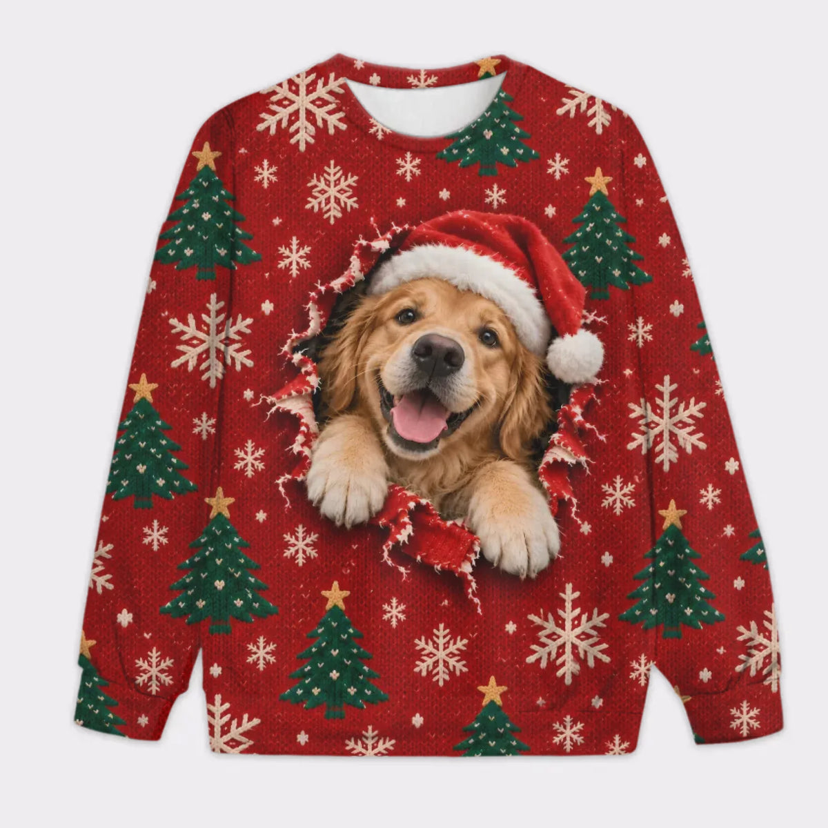 Custom Pet Face Christmas Sweater