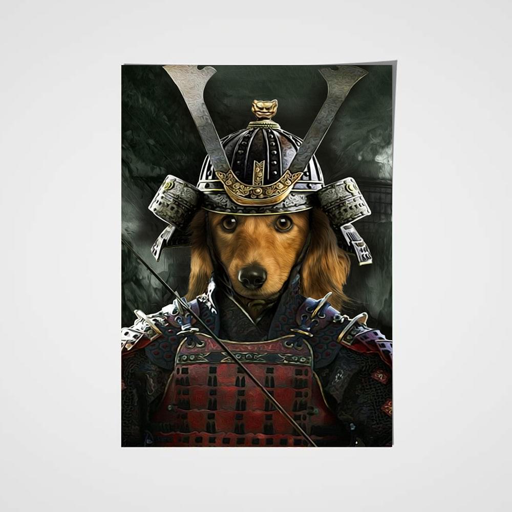 Ancient Samurai Custom Pet Portrait Poster