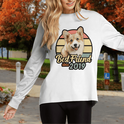 T-shirt personnalisé avec visage d’animal de compagnie | Cadeau personnalisé pour les amoureux des chiens et des chats | T-shirt unisexe meilleur ami