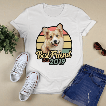 Custom T Shirt With Pet Face | Personalized Gift For Dog & Cat Lovers | Best Friend Unisex T Shirt