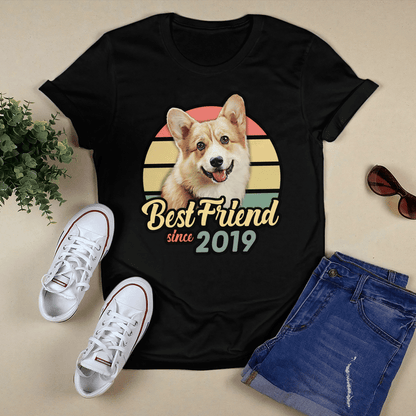 Custom T Shirt With Pet Face | Personalized Gift For Dog & Cat Lovers | Best Friend Unisex T Shirt