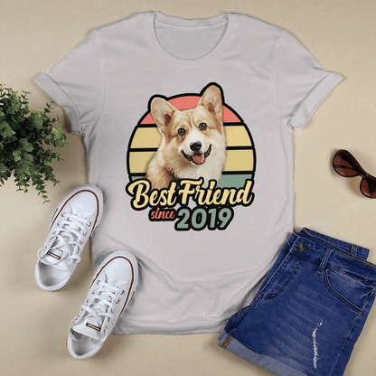 Custom T Shirt With Pet Face | Personalized Gift For Dog & Cat Lovers | Best Friend Unisex T Shirt