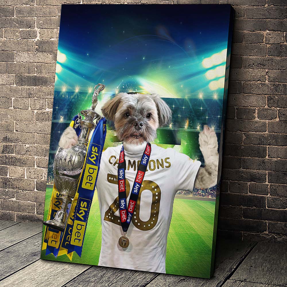 The Soccer Champion Custom Canvas Pet Portrait - Noble Pawtrait