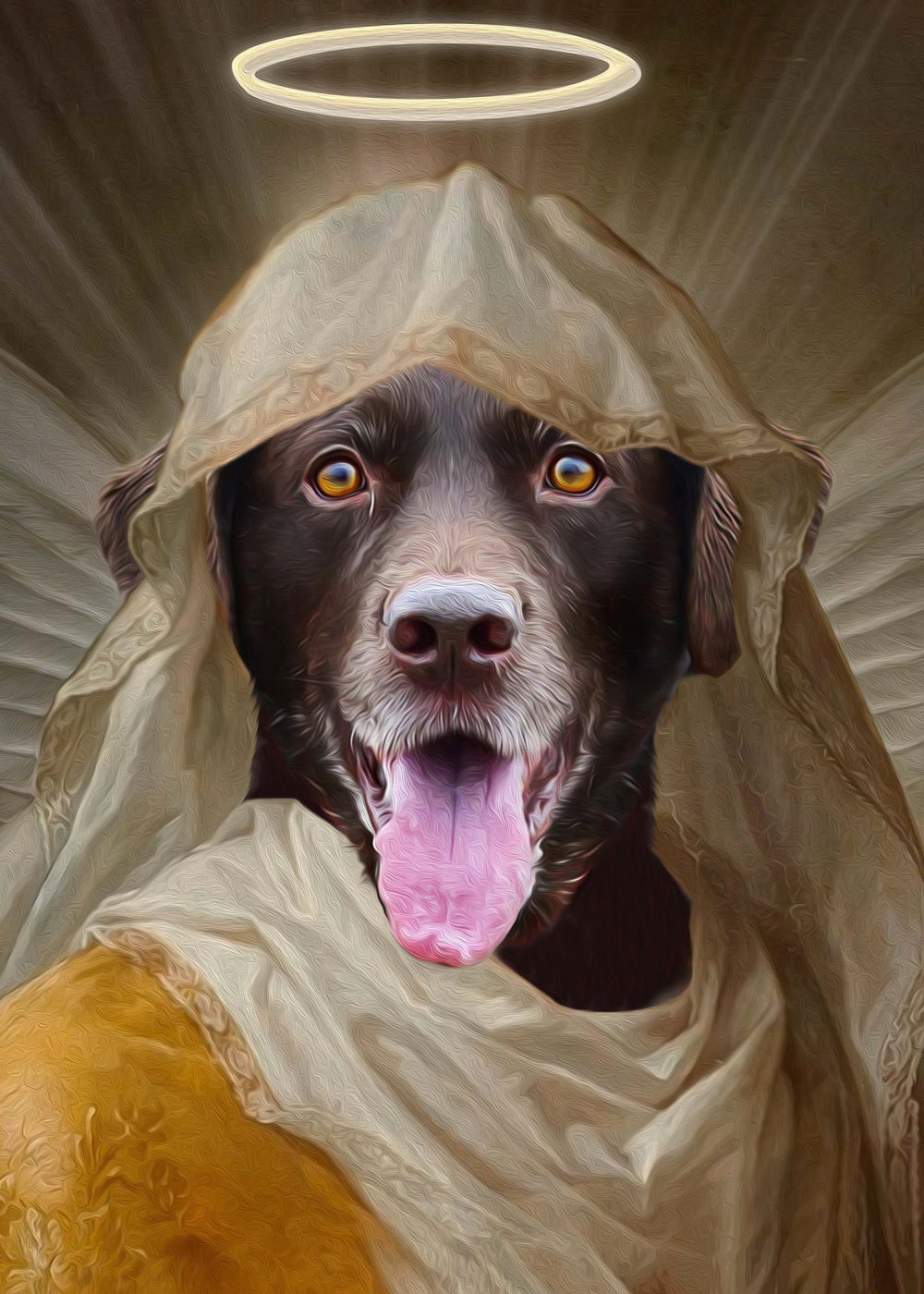 The Angel Custom Pet Portrait Canvas - Noble Pawtrait