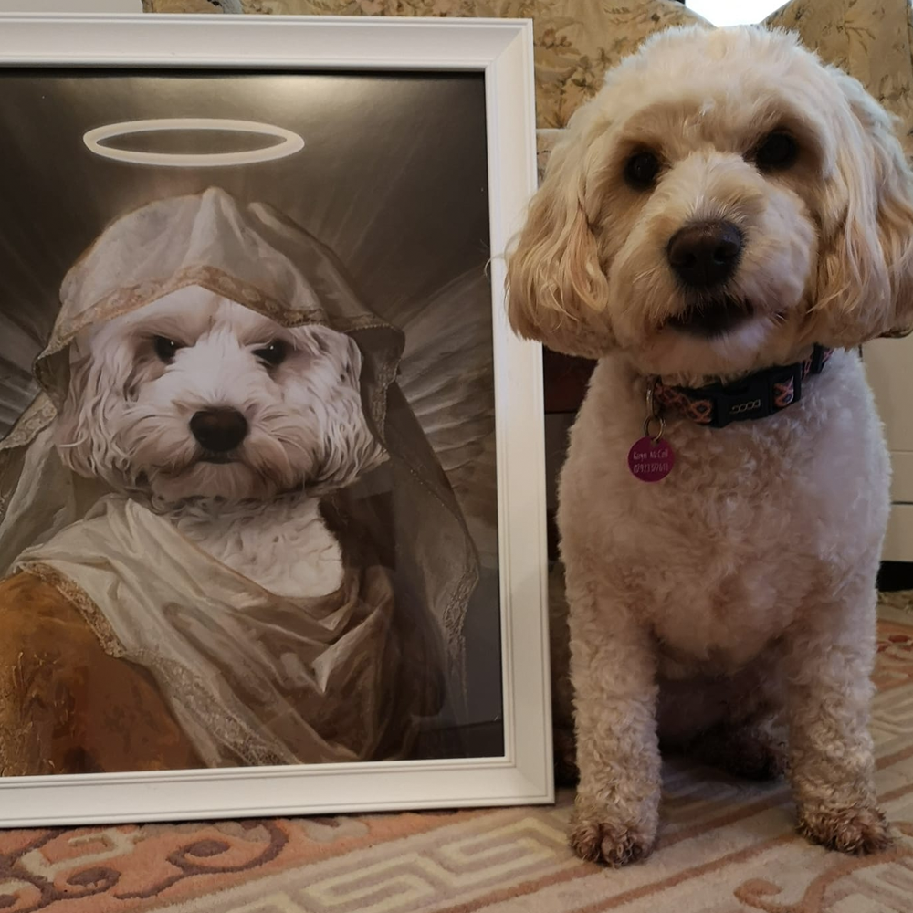 The Angel Custom Pet Portrait - Noble Pawtrait