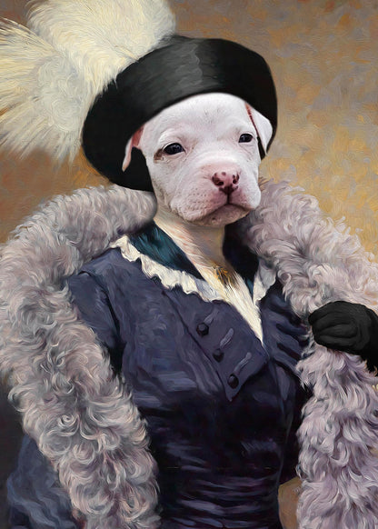 The Foxy Lady Custom Pet Portrait - Noble Pawtrait