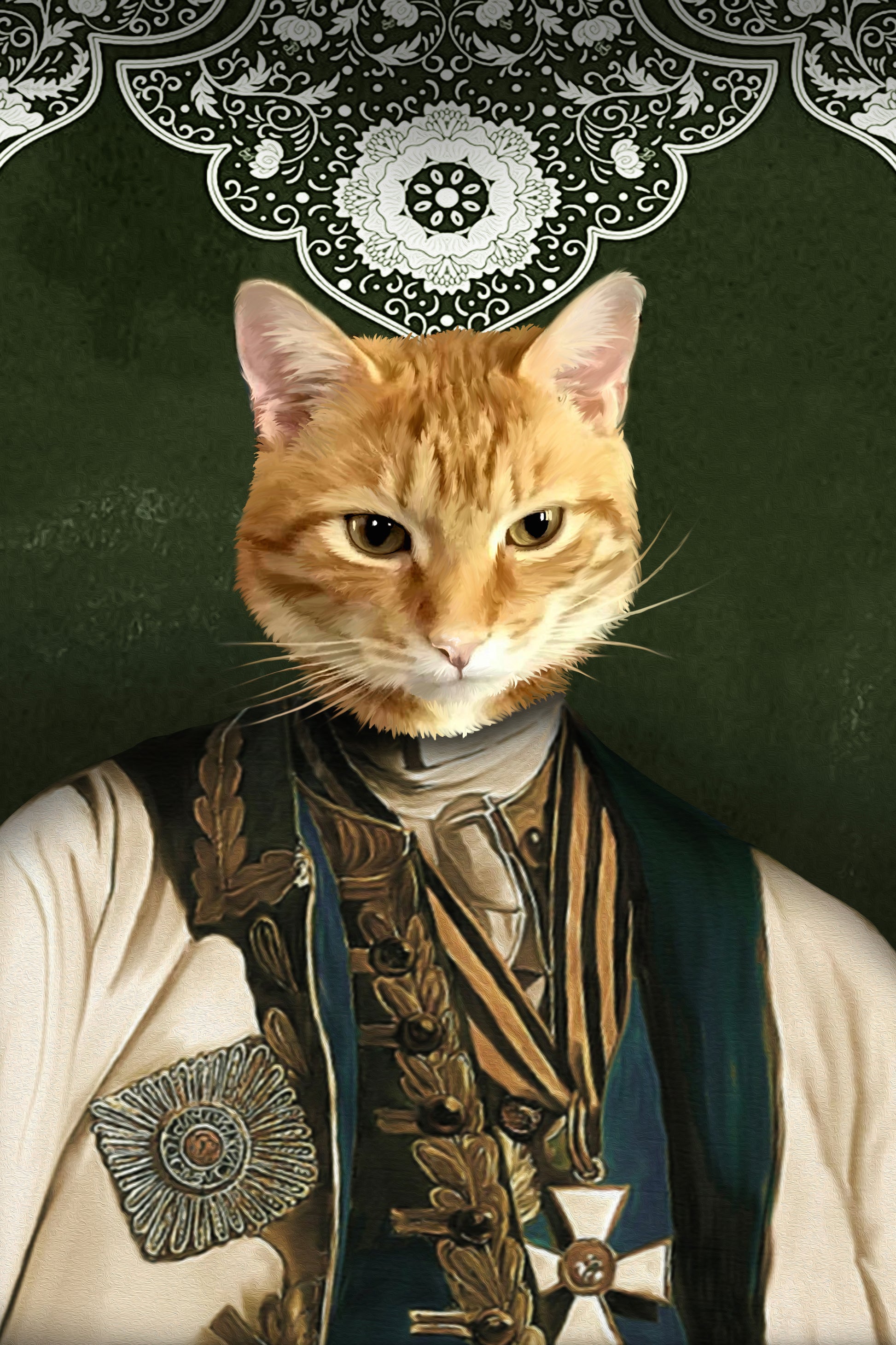 The Ambassador Custom Pet Portrait Poster - Noble Pawtrait