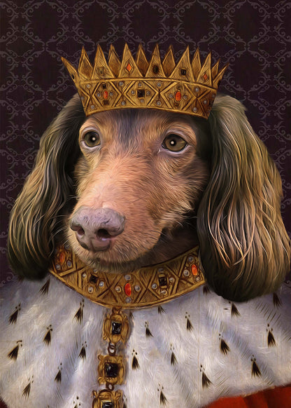 King Henry VII Custom Pet Portrait Digital Download - Noble Pawtrait