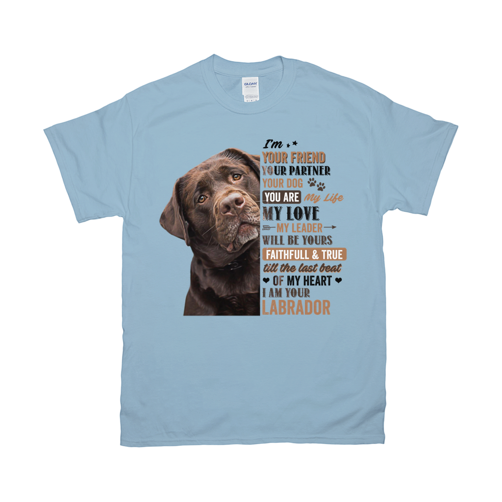 Im Your Friend Your Partner Custom Pet Unisex T-shirt - Noble Pawtrait