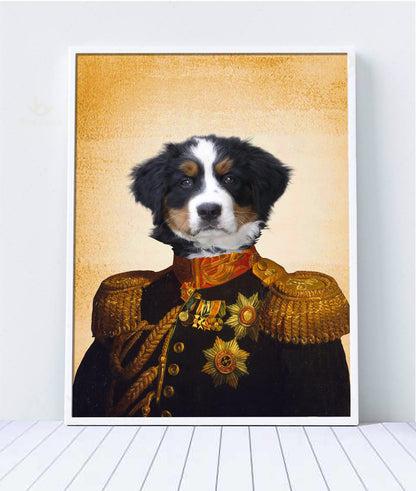 The Major Custom Pet Portrait - Noble Pawtrait