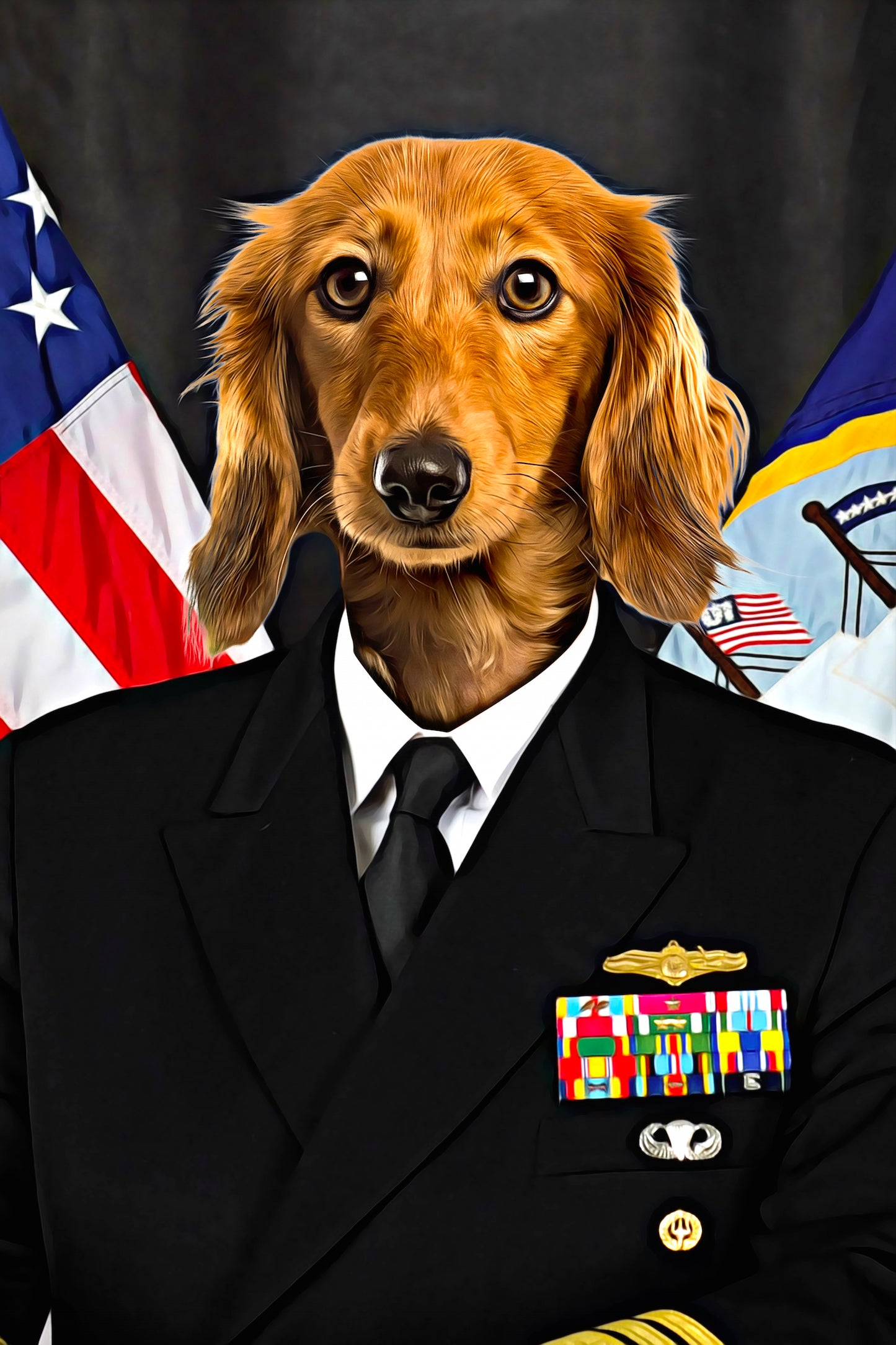 The US Navy Custom Pet Portrait Digital Download - Noble Pawtrait