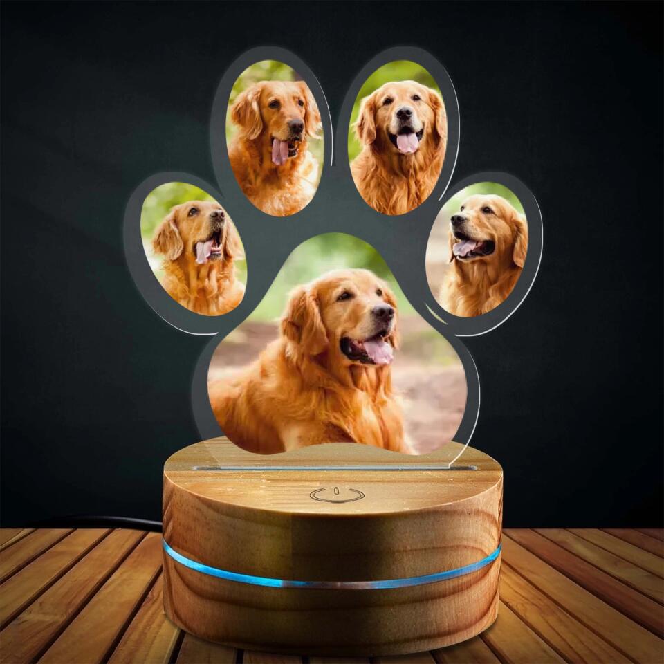 Custom Pet Photo Night Light Gift For Pet's Parents