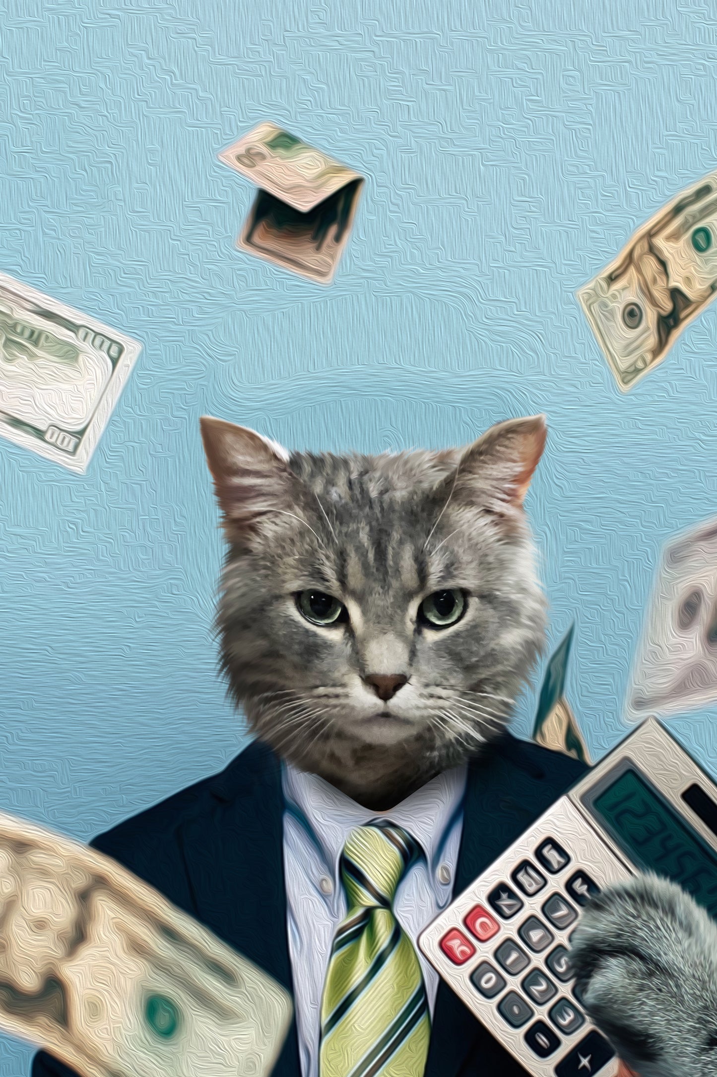 The Accountant Custom Pet Portrait - Noble Pawtrait