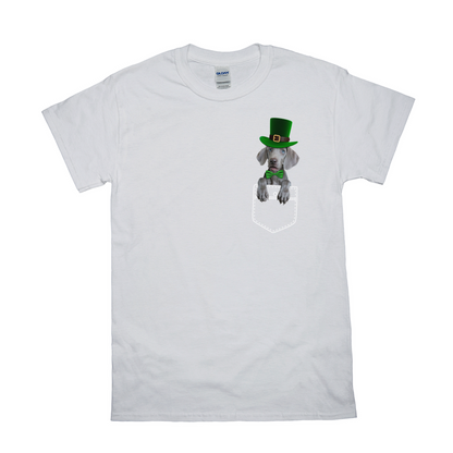 Pet Pocket St Patrick Hat Custom Pet T-shirt - Noble Pawtrait
