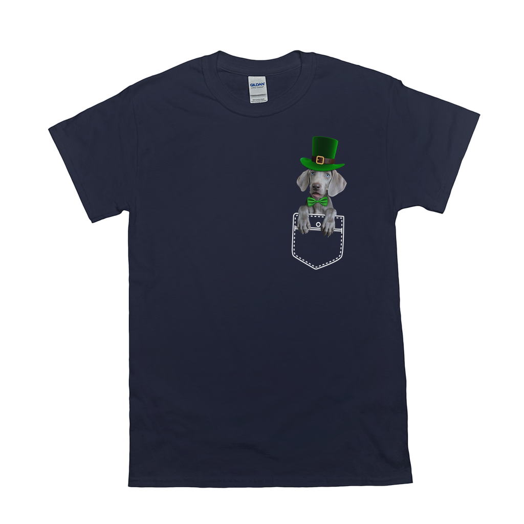 Pet Pocket St Patrick Hat Custom Pet T-shirt - Noble Pawtrait