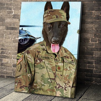 The Air Force Custom Pet Portrait Canvas - Noble Pawtrait