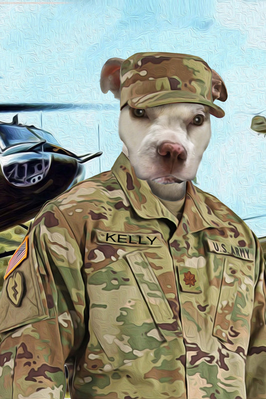 The Air Force Custom Pet Portrait Digital Download - Noble Pawtrait