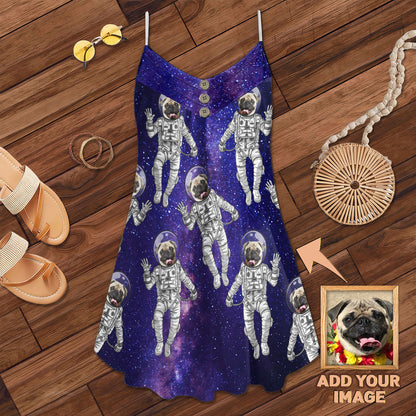 Custom Galaxy Pattern Cami Dress Personalized Gift For Dog Mom