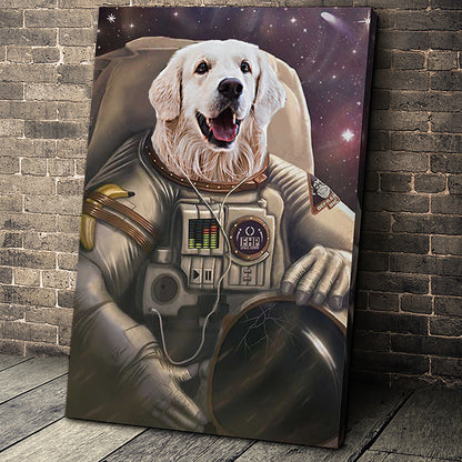 The Astronaut Custom Pet Portrait Digital Download - Noble Pawtrait