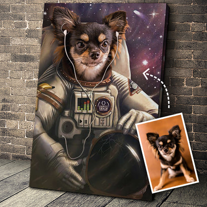 The Astronaut Custom Pet Portrait - Noble Pawtrait