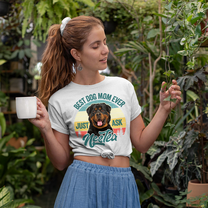 Custom T Shirt With Pet Face | Personalized Gift For Dog & Cat Lovers | Best Mom Ever Unisex T Shirt
