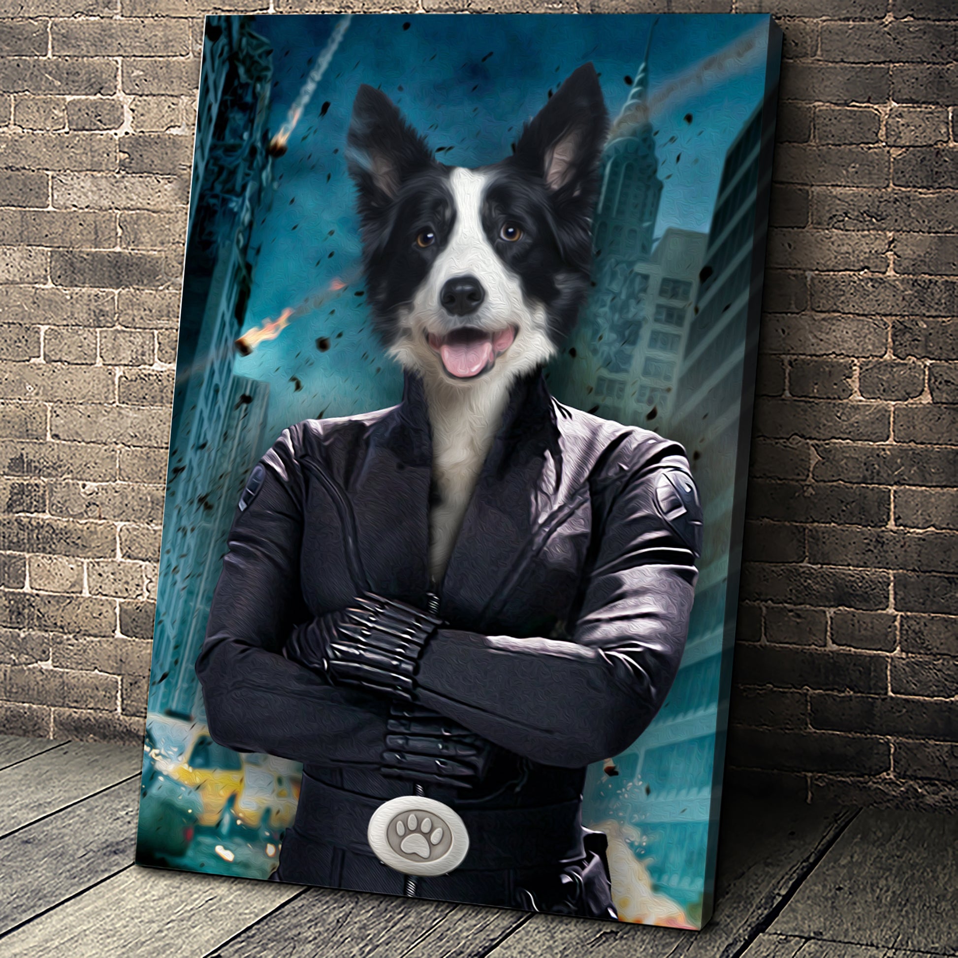 Black Paw Custom Pet Portrait - Noble Pawtrait