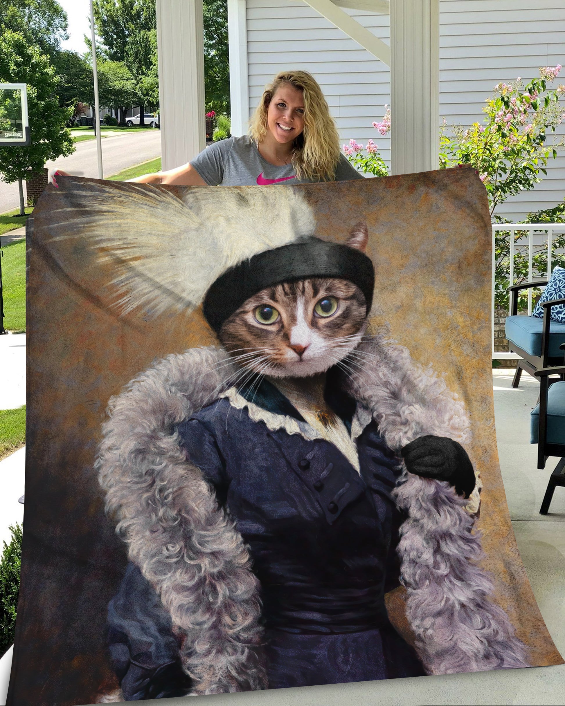 The Foxy Lady Custom Pet Blanket - Noble Pawtrait