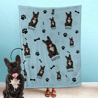 Custom Pet Fleece Blanket Gift For Pet's Parents