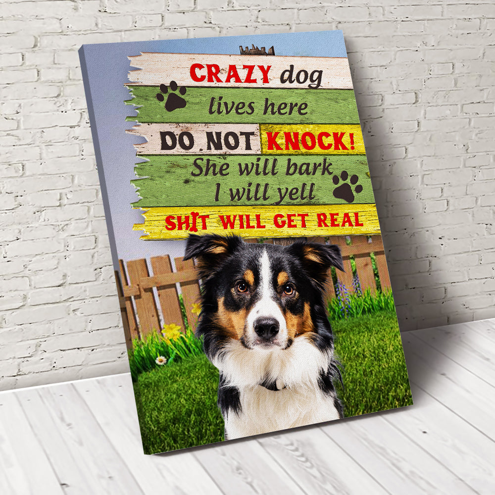 Crazy Dog Custom Pet Portrait Canvas - Noble Pawtrait