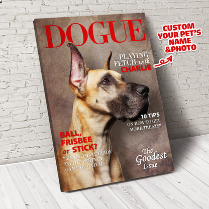 The Dogue Custom Pet Portrait Canvas - Noble Pawtrait