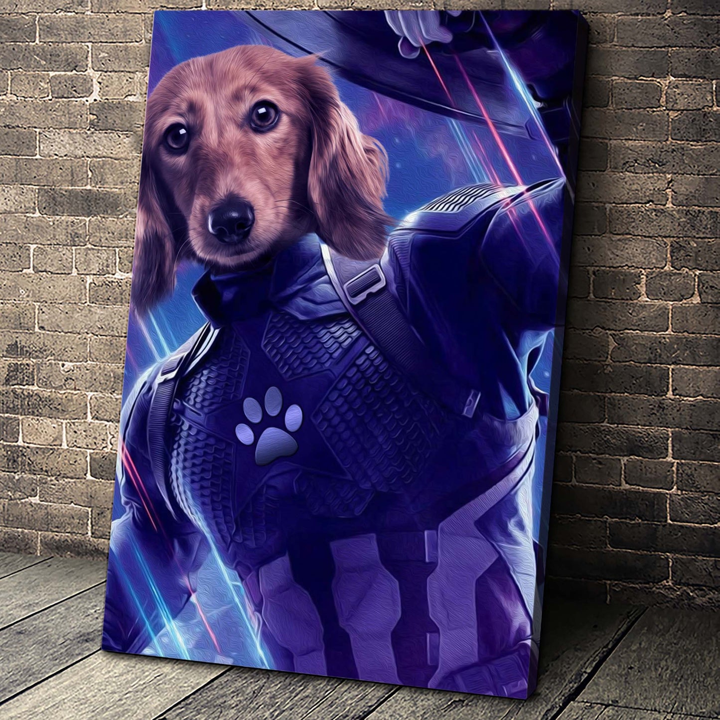 The Captain Paw Custom Pet Portrait Canvas - Noble Pawtrait