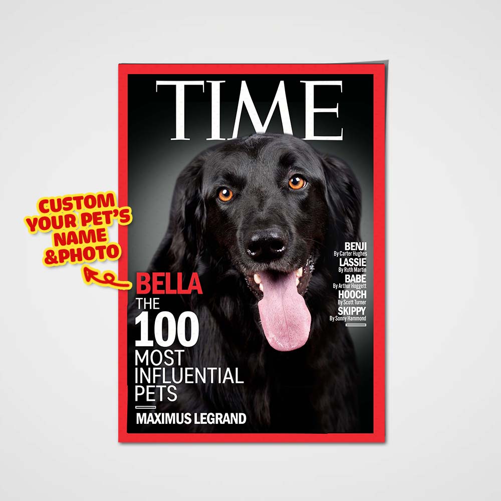 The Time Cover Custom Pet Portrait Poster - Noble Pawtrait