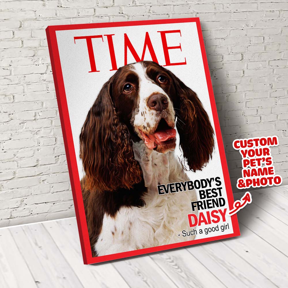 The Time Highlight Custom Pet Portrait Canvas - Noble Pawtrait