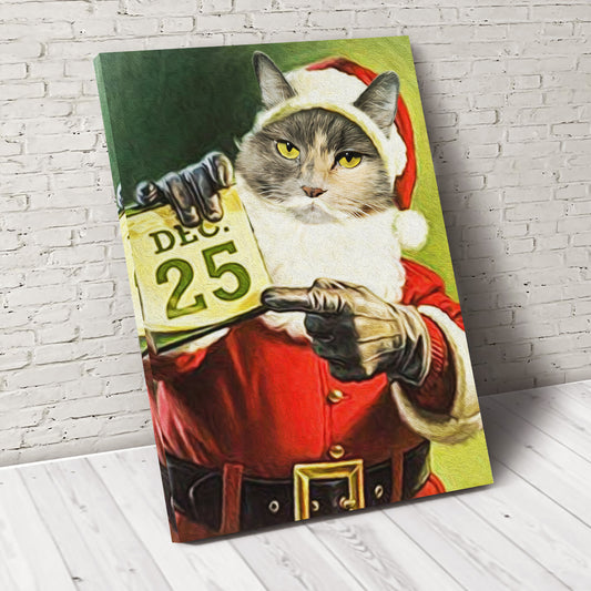 Christmas Santa Custom Pet Portrait - Noble Pawtrait