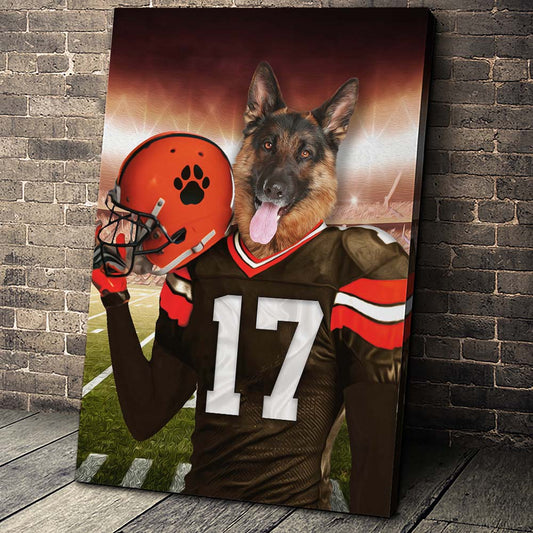 The Cleveland Fan Custom Canvas Pet Portrait - Noble Pawtrait