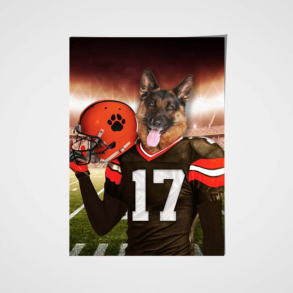The Cleveland Fan Player Custom Pet Portrait - Noble Pawtrait