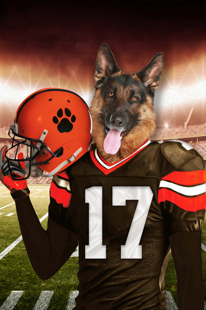 The Cleveland Fan Player Custom Pet Portrait - Noble Pawtrait