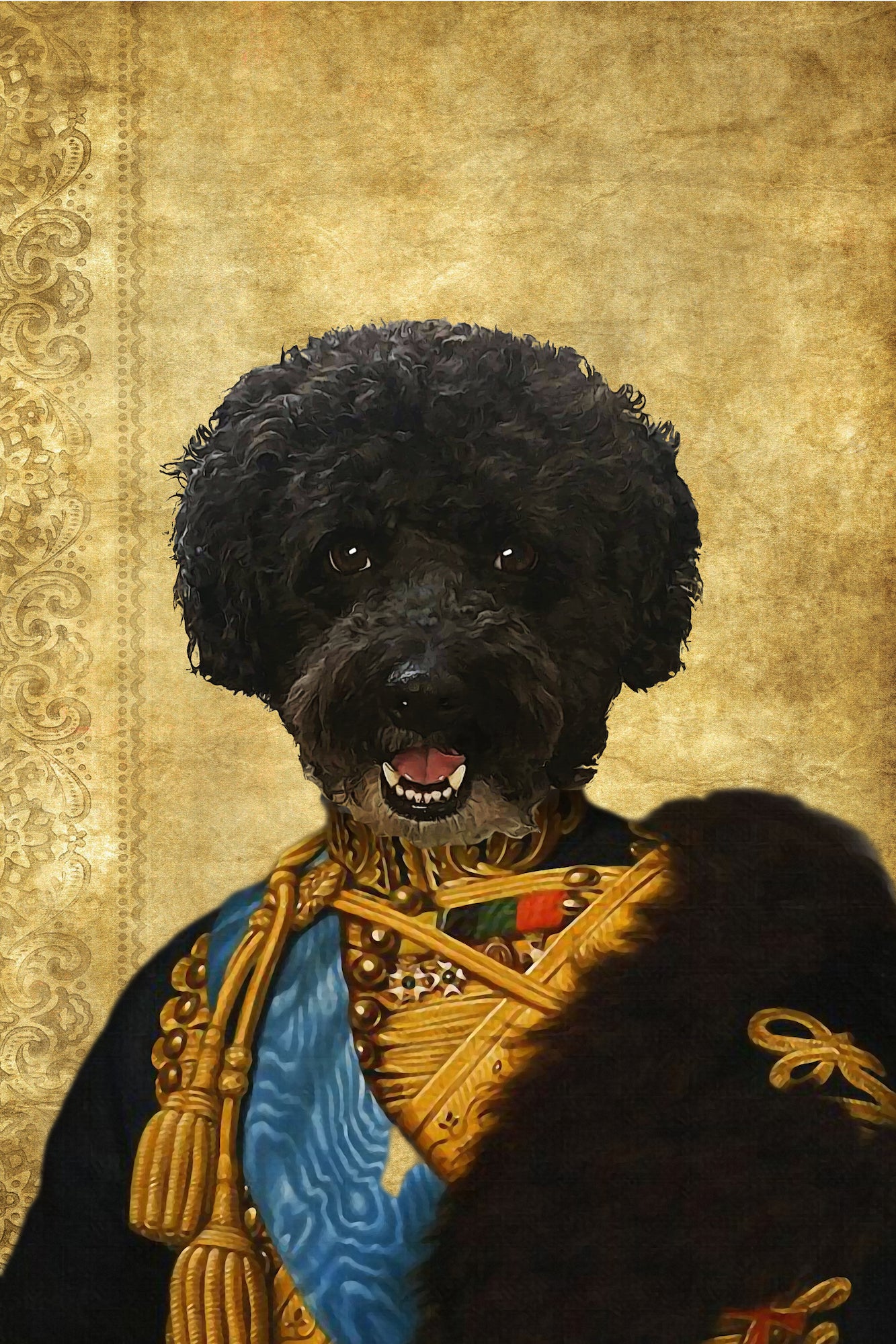 The Colonel En Second General Custom Pet Portrait Digital Download - Noble Pawtrait