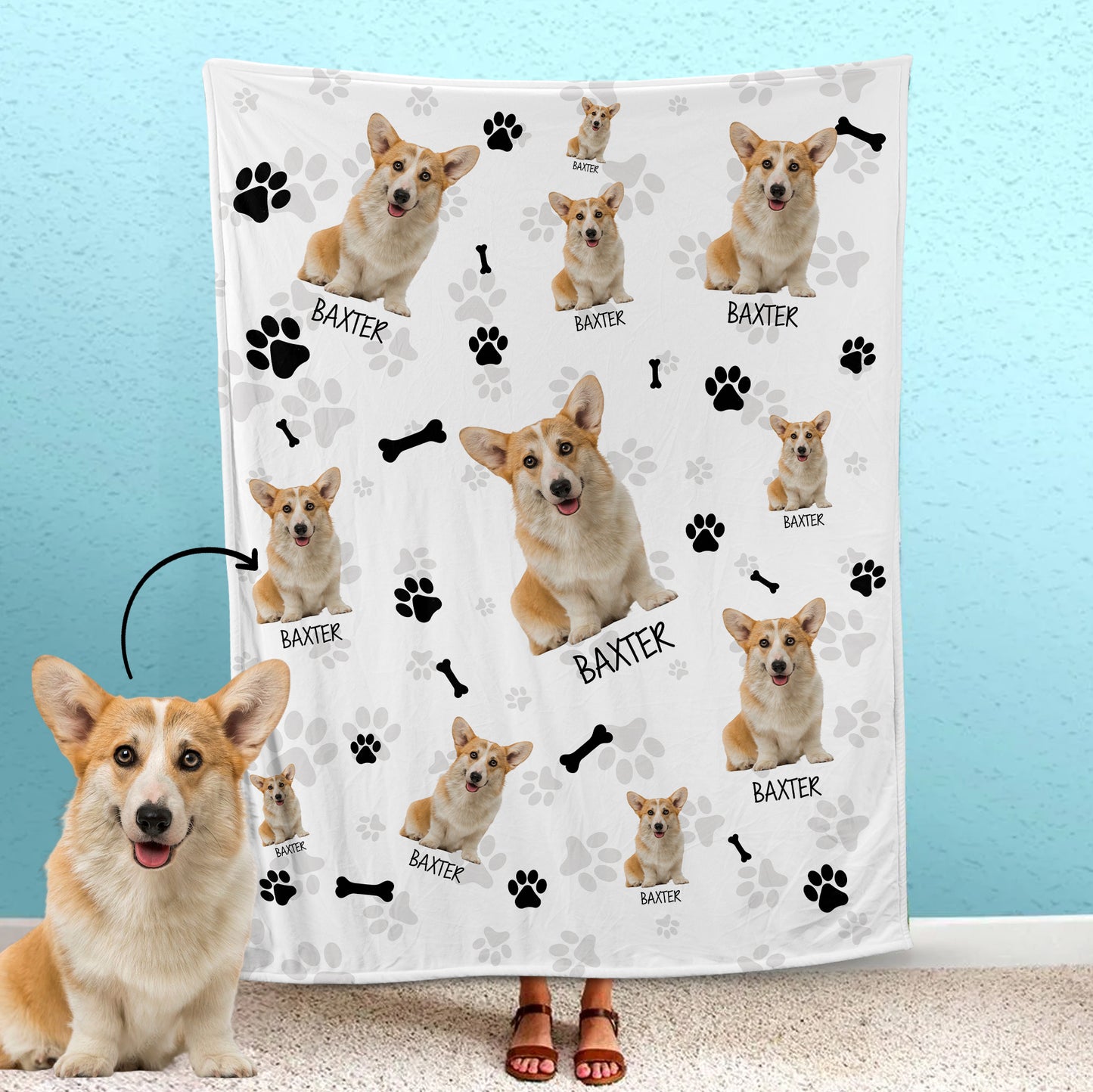 Custom Pet Fleece Blanket Gift For Pet's Parents
