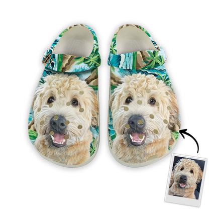 Custom Clogs With Pet Face | Personalized Gift For Pet Lovers | Palm Island Photo