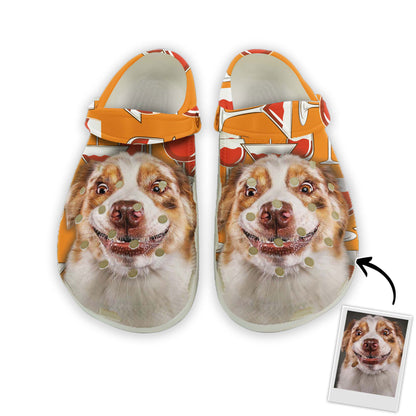 Custom Clogs With Pet Face | Personalized Gift For Pet Lovers | Wine Glass Photo