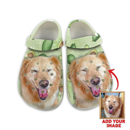 Custom Clogs With Pet Face | Personalized Gift For Pet Lovers | Avocado Photo