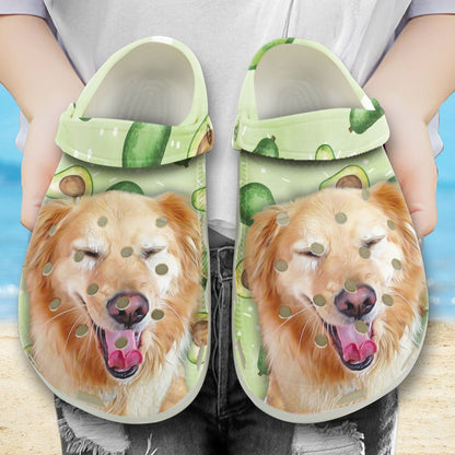 Custom Clogs With Pet Face | Personalized Gift For Pet Lovers | Avocado Photo