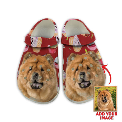 Custom Clogs With Pet Face | Personalized Gift For Pet Lovers | Cupcake Photo