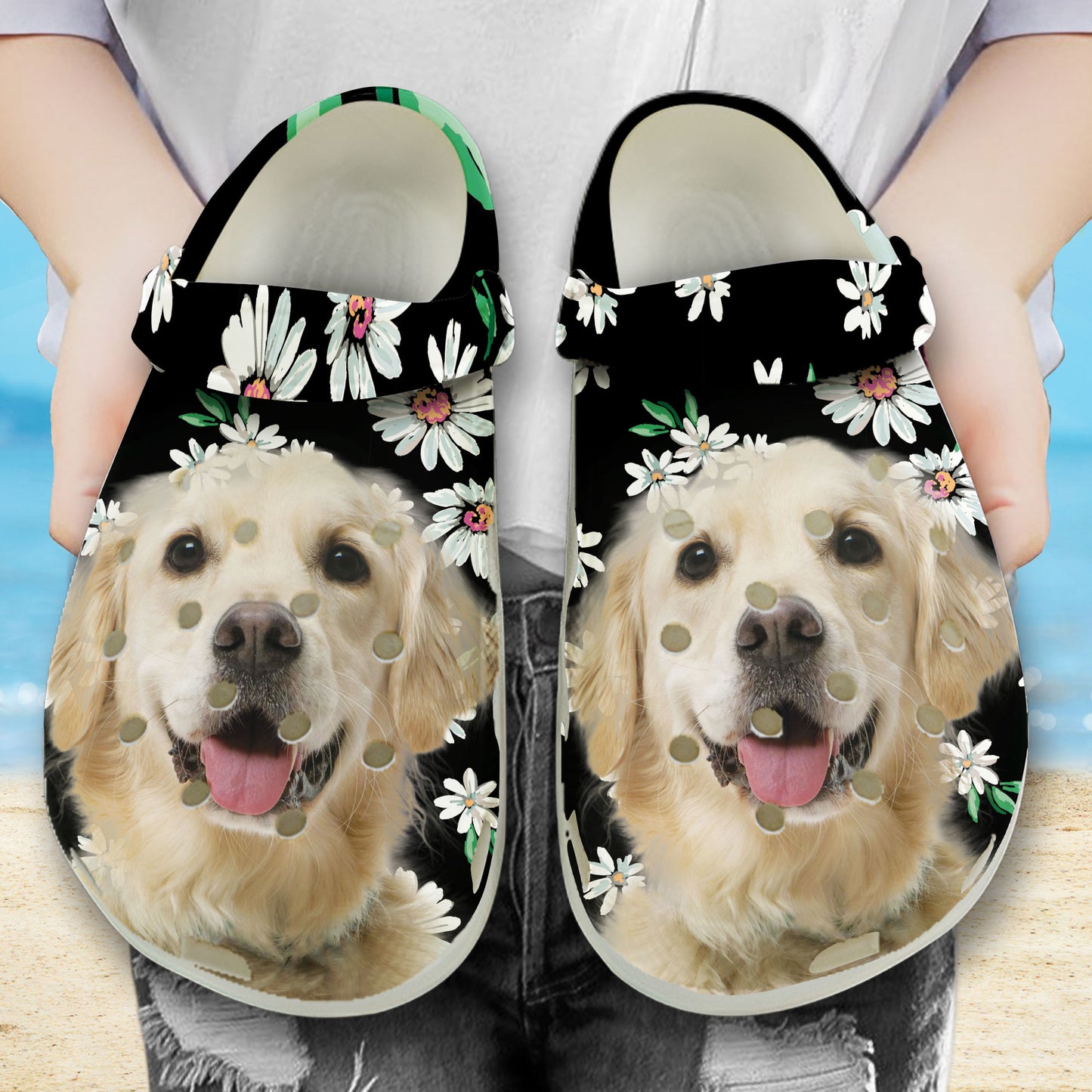 Custom Clogs With Pet Face | Personalized Gift For Pet Lovers | Daisy Photo