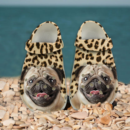 Custom Clogs With Pet Face | Personalized Gift For Pet Lovers | Leopard Photo