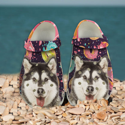 Custom Clogs With Pet Face | Personalized Gift For Pet Lovers | Donut Photo