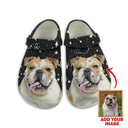 Custom Clogs With Pet Face | Personalized Gift For Pet Lovers | Galaxy Photo