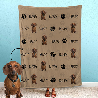 Custom Pet Fleece Blanket Line Pattern Gift For Pet's Parents